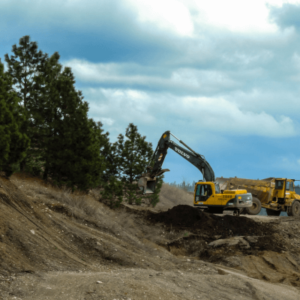 Centralia IL excavation company seen digging rocky soil